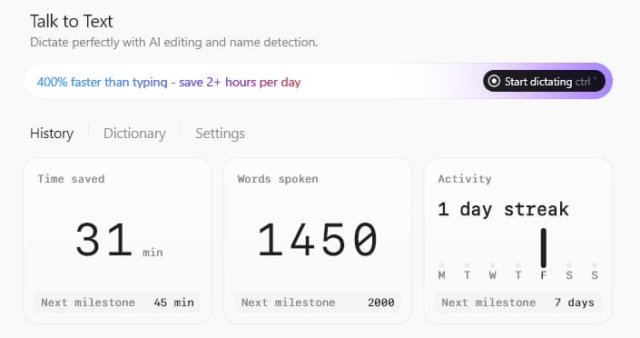 speech-to-text stats